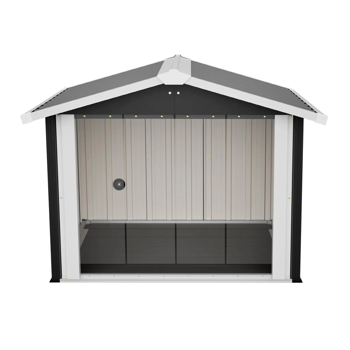 Caseta para perros XXL para exteriores, 102 cm, impermeable, protección UV, ventilación, color gris | Caseta XXL resistente al agua: sin remojo, sin tambalearse. Confort seco, protección UV, duradero, calidad estable.