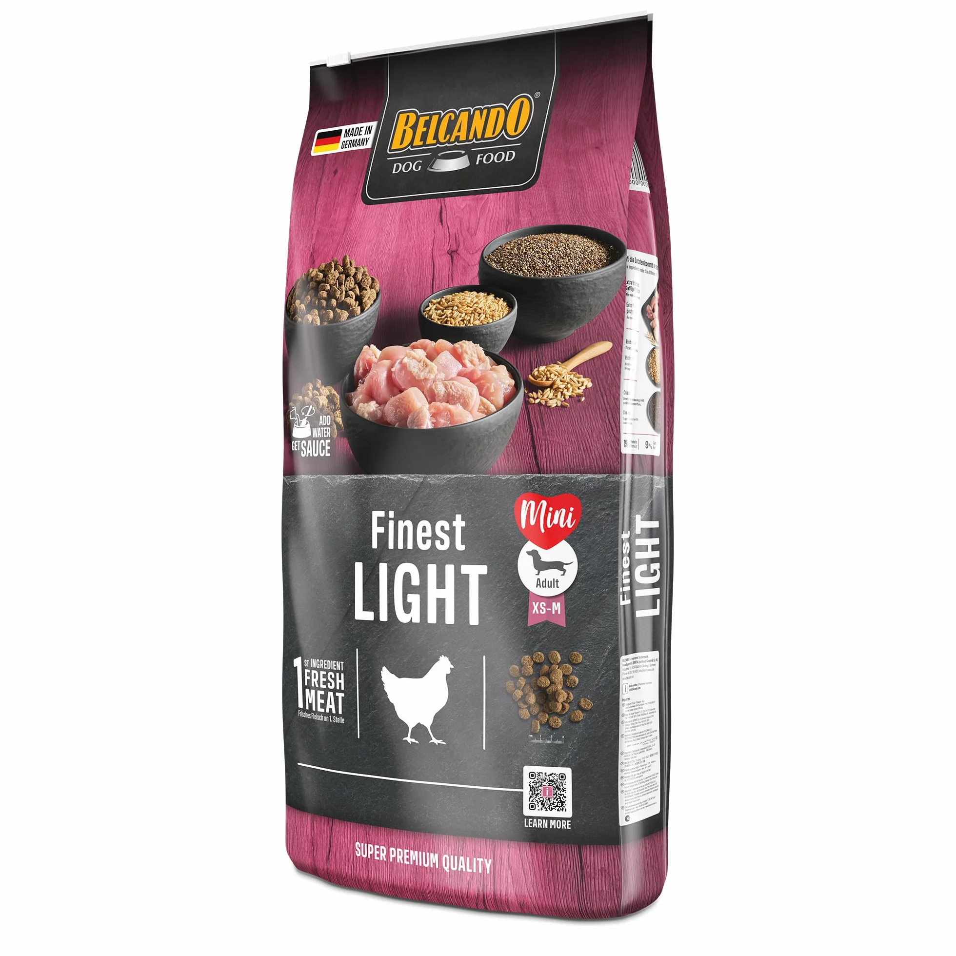Belcando Finest Light [12,5 kg] Alimento para Perros | Comida Seca para Perros pequeños y con sobrepeso | Alimento Completo para Perros a Partir de 1 año de Edad