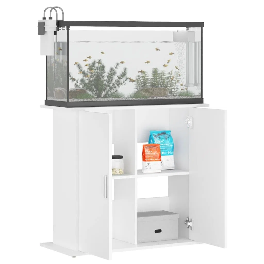 Soporte para acuario, material de madera, 81 x 36 x 73 cm, armario inferior estable con espacio de almacenamiento y compartimentos para puertas, estantería y muebles para acuario, ahorro de