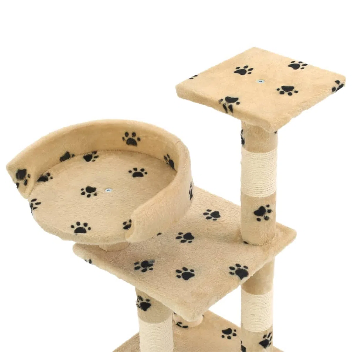 Rascador para Gatos Poste de sisal, Chusui Rascador Gato, Arbol Rascador para Gatos, Gatos Accesorios, Torre Gatos, Arranhador para Gatos, Casa para Gatos, 65 cm Huellas Beige