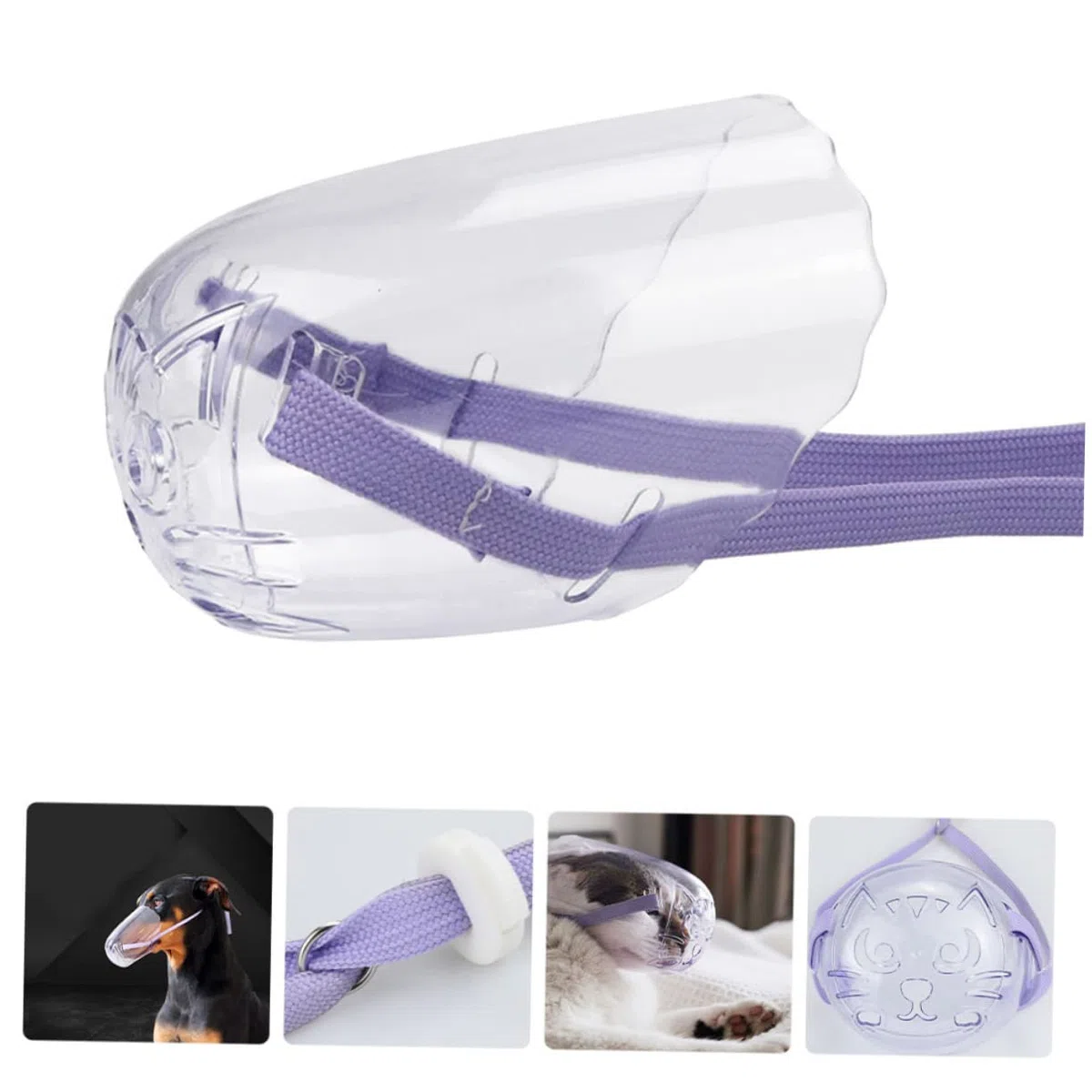 DOITOOL 5piezas Bozal para Gato y Transpirable para Controlar Mordeduras y Evitar Quejidos para Baños y Citas Veterinarias Material Resistente y Fácil De Limpiar