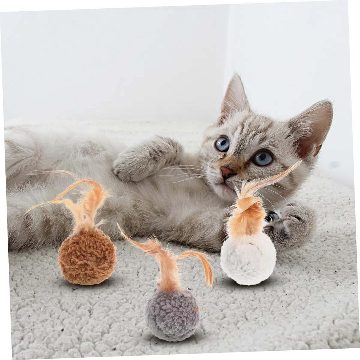 DOITOOL 45piezas Juguete Interactivo para Gatos De De y Sonajero Estimulación y Diversión para Mascotas para Jugar Interiores y Exteriores