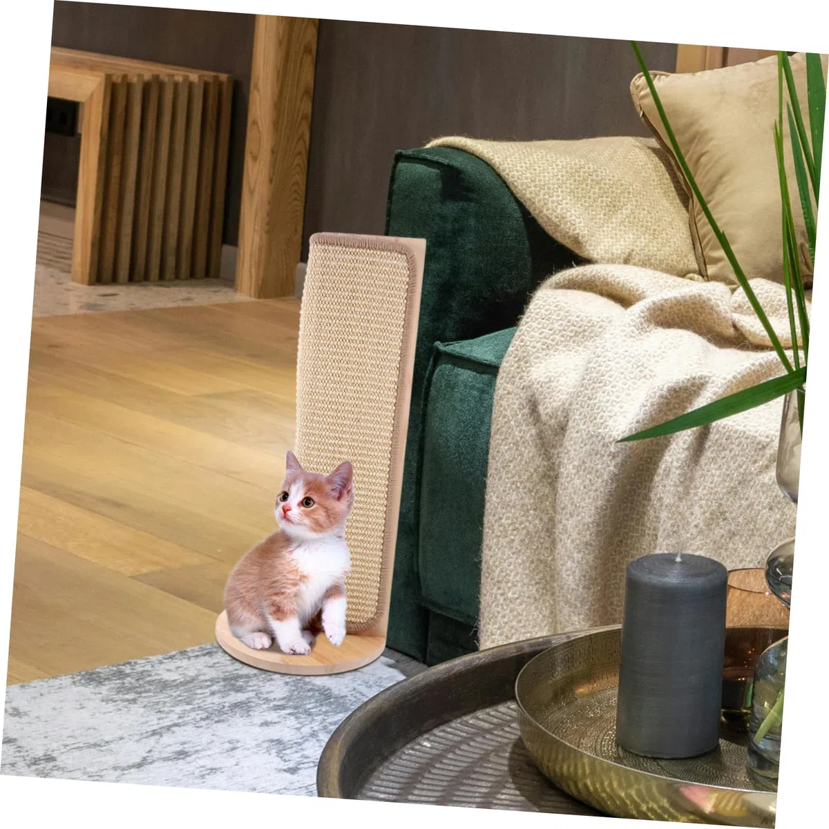 Abaodam Rascador Sofá de Sisal Natural para Protección de Muebles y Esquinas, Fácil de Instalar y Limpiar, Adecuado para Decoración del Hogar