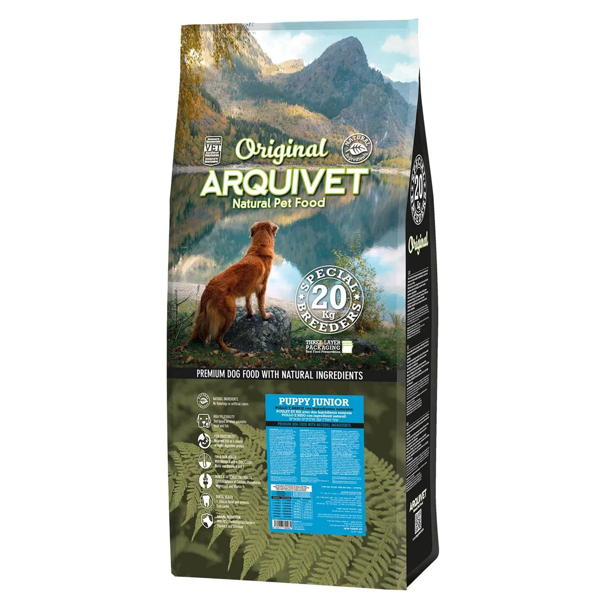 | Alimento completo Arquivet Original Puppy Junior Pollo y Arroz para perros cachorros de todas las razas.