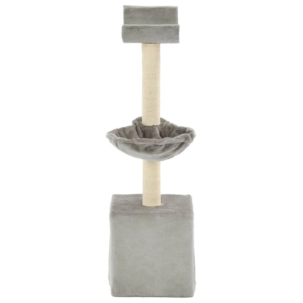 Chusui Rascador para Gatos con Poste de sisal, Arbol para Gatos, Gatos Accesorios, Arranhador para Gatos, Arbol Rascador Gatos, 105 cm Gris