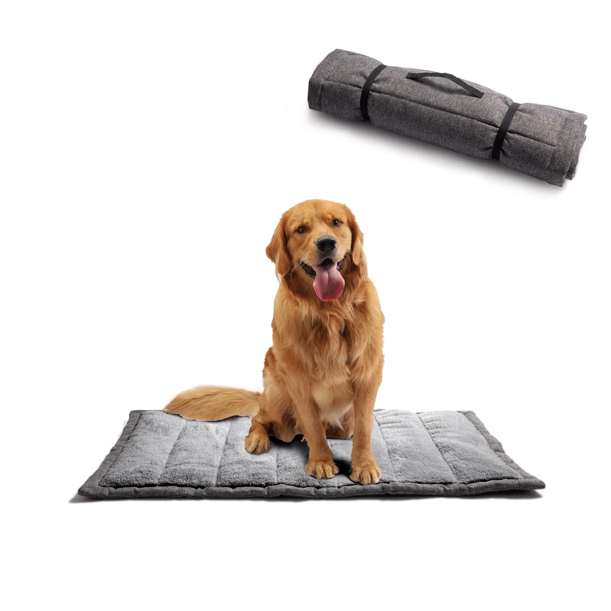 Rollup Cama para perros al aire libre, colchonetas de viaje para perros medianos y grandes, portátil, plegable, lavable a máquina, accesorios para mascotas para máxima comodidad, 36 x 23 pulgadas,