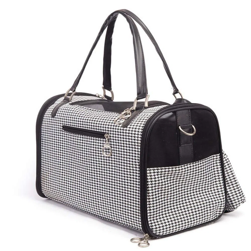 Jaula Portátil para Perros, Bolsa de Mensajero Plegable con Cojín Lavable, Utilizada para la Caja luz Viaje para Mascotas