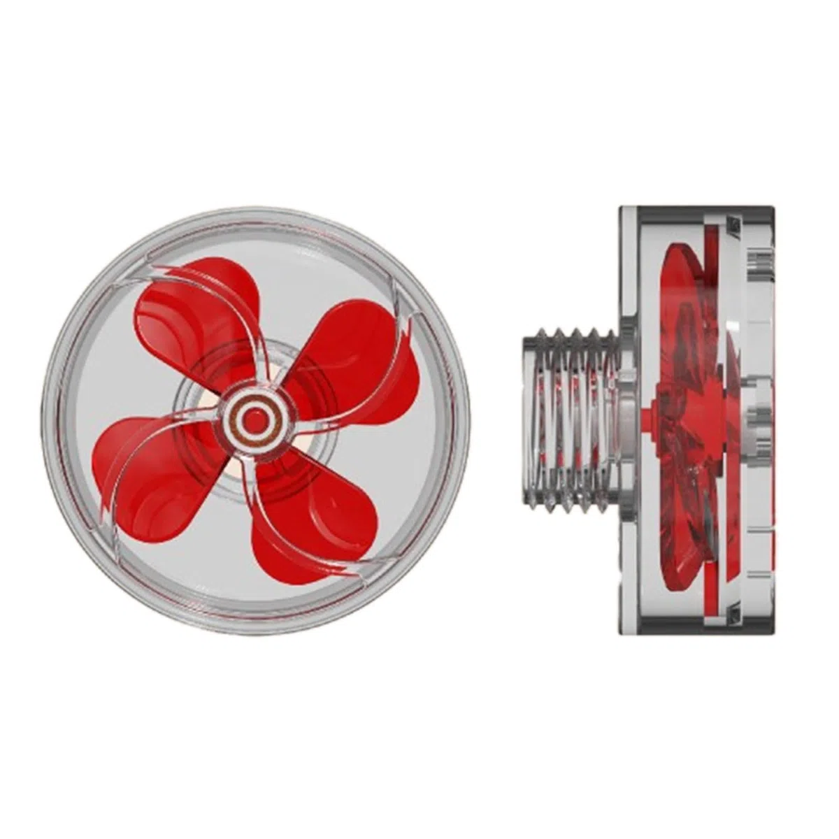 Kits de ventiladores de 4 paletas para salidas de peceras que proporcionan operaciones silenciosas y flujos de agua con diseño giratorio automático, ventilador silencioso para acuarios