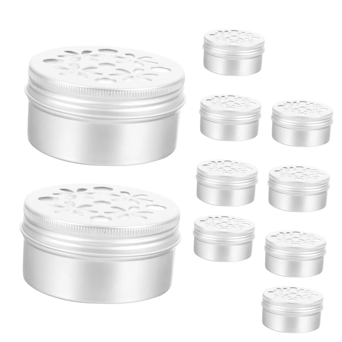 Caja de Entrenamiento Olfativo para Perros de Aluminio Resistente a Mordeduras, Capacidad 80ml, Paquete de 10 Unidades para Adiestramiento de Perros en Casa