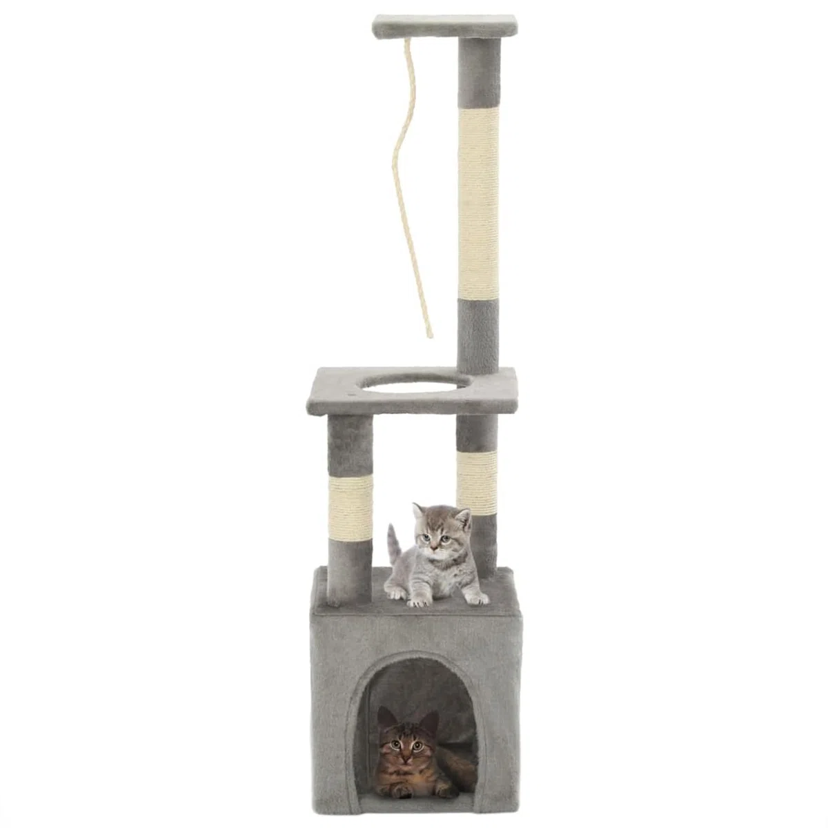 ShGaxin Rascador para Gatos con Postes rascadores de sisal, Arbol para Gatos, Gatos Accesorios, Arranhador para Gatos, Arbol Rascador Gatos, 109 cm Gris