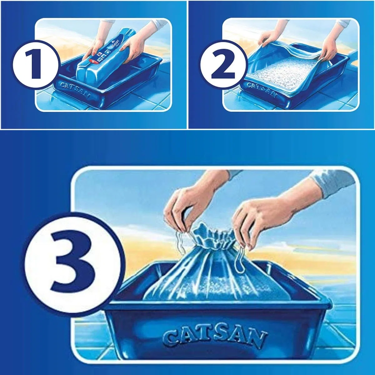 Bolsas de 20L de arena para gatos Catsan; arena sanitaria para gato higiénica (2 unidades)