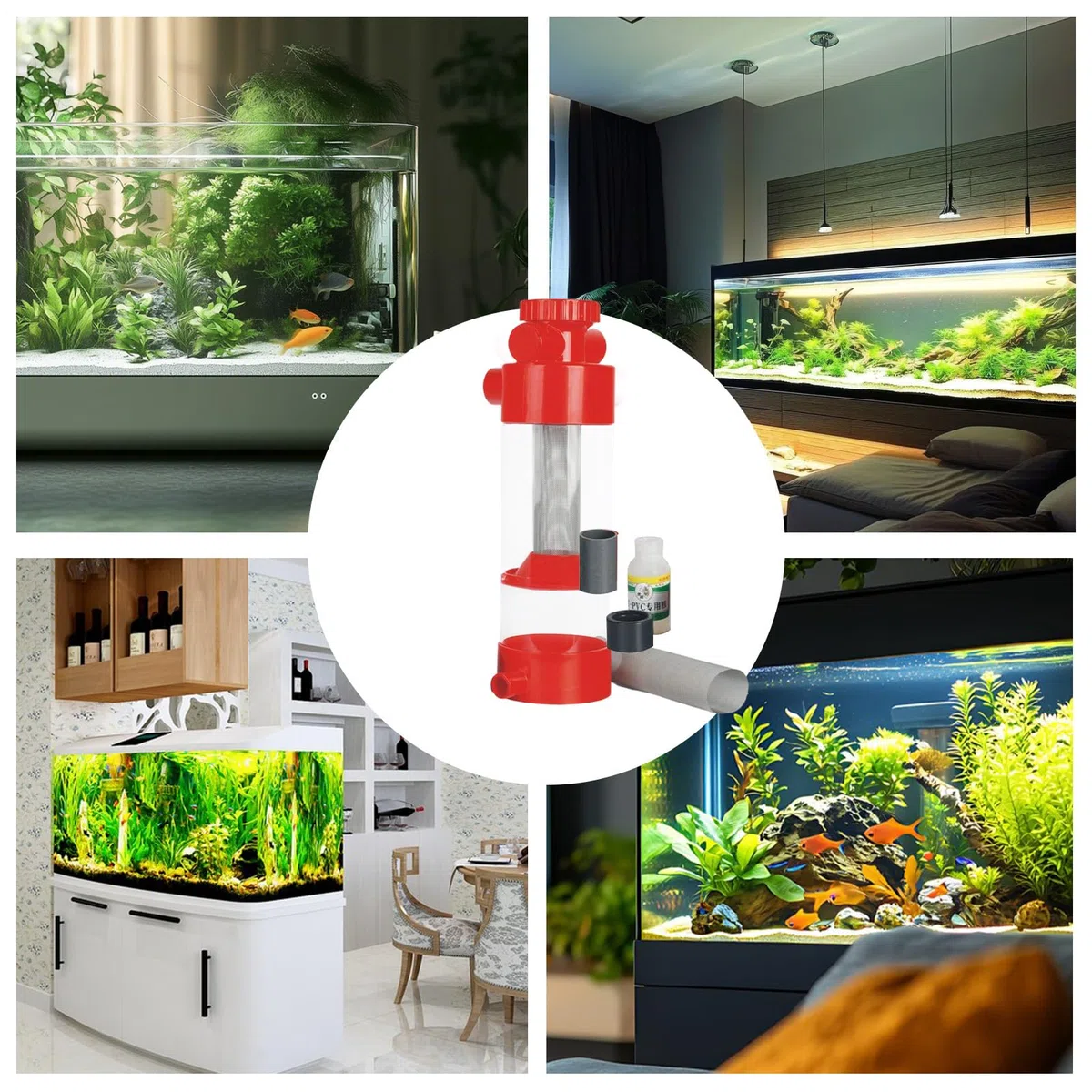 Filtro para Heces de Peces Filtro Limpiador de Excrementos para Acuario | Separador Externo para Acuario Limpieza y Filtración