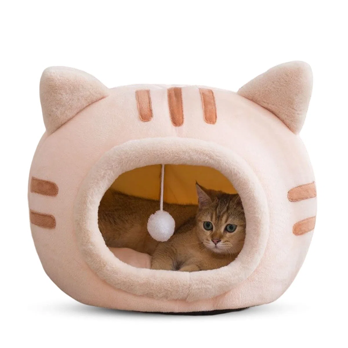 PETCUTE Cama de Cueva para Gatos, Suave Cálida Camas para Gatos con Cojín Extraíble y Fondo Antideslizante,Lavable Súper Suave Cama para Mascotas,Nido de Cueva para Gatos Pequeños,Perro