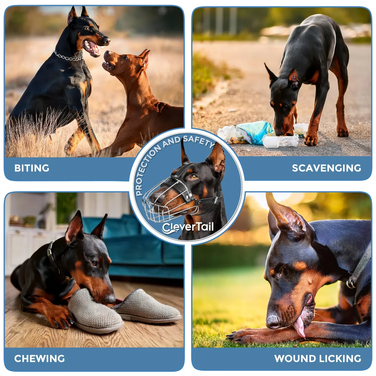 Bozal para perro Doberman L