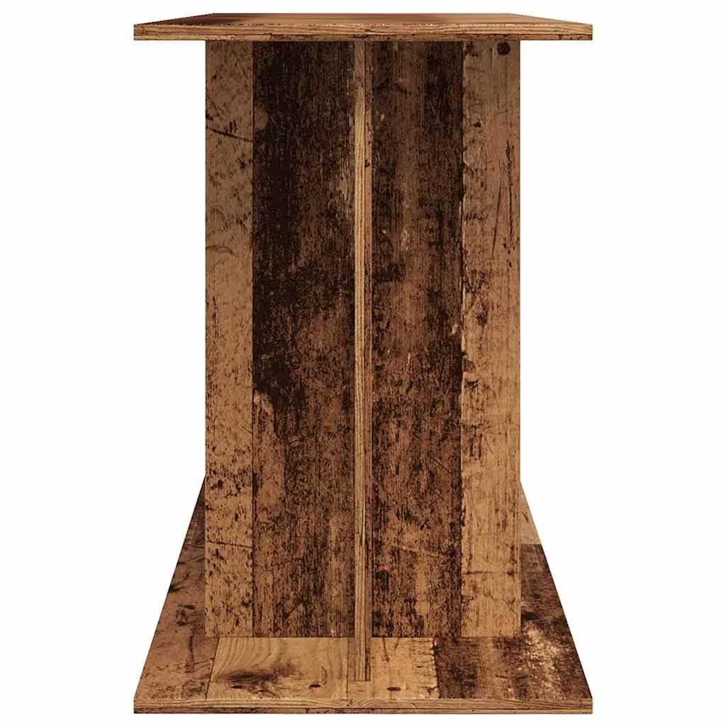 Soporte para acuario, aspecto de madera vieja, 120 x 40 x 60 cm, material de madera con espacio de almacenamiento y estantes, armario inferior estable para acuario, estantería para accesorios