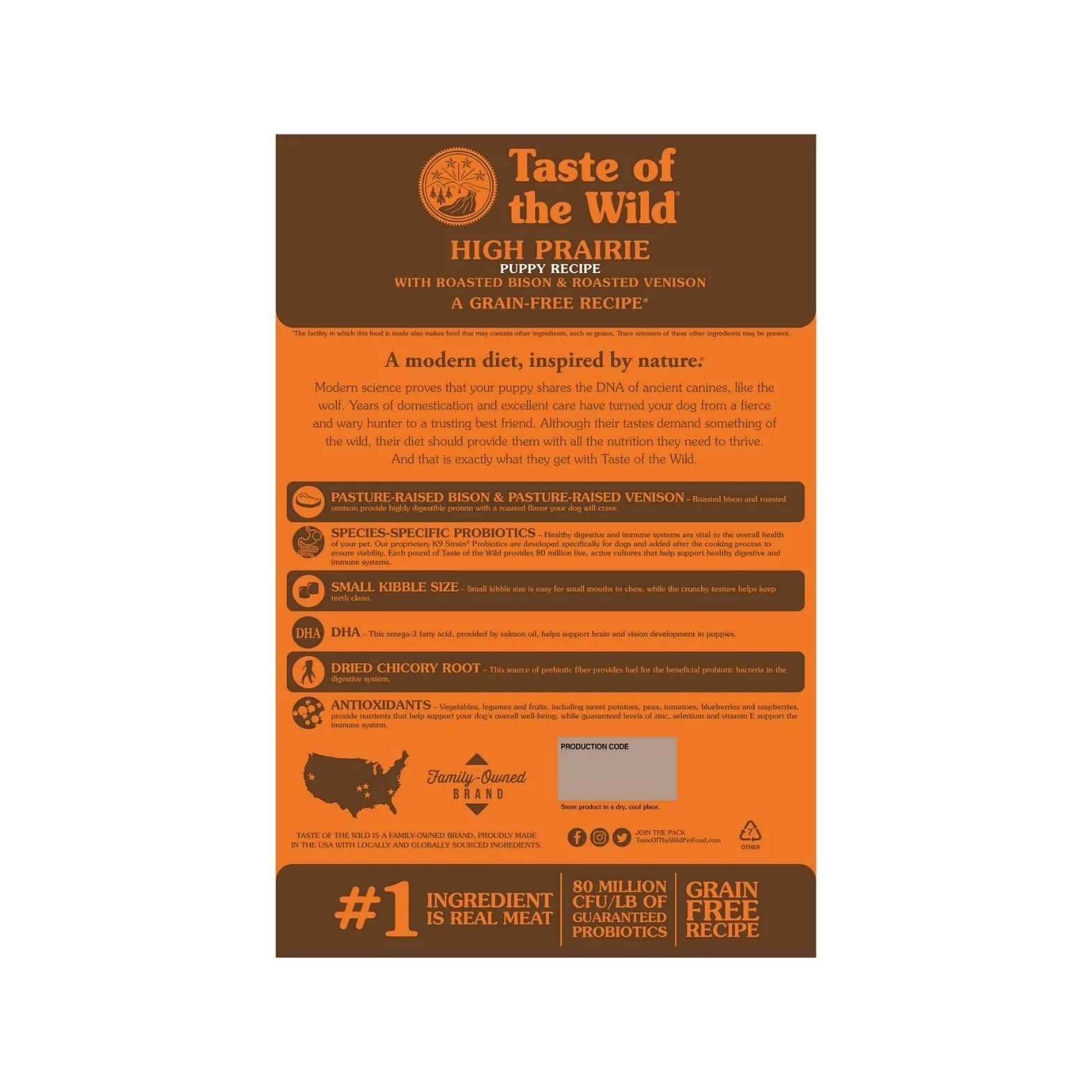 Taste Of The Wild pienso para cachorros con Bisonte y Venado asados 12,2kg High prairie puppy