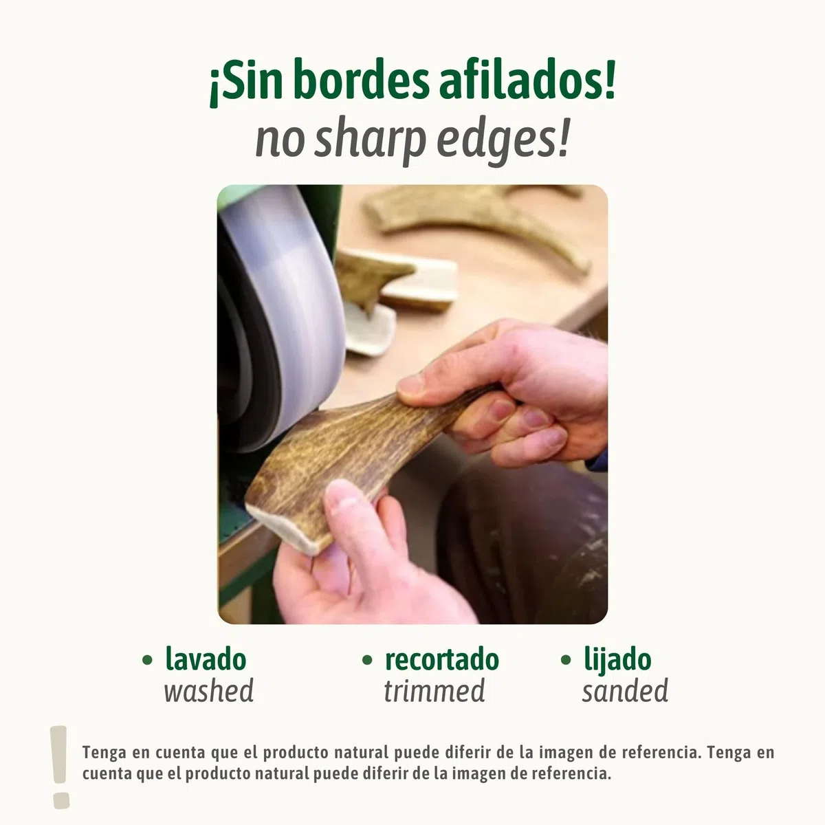 ChronoBalance-XXL Asta de Ciervo para Perros Partido por la Mitad, 100% Natural, Snack para el Cuidado Dental, Juguete para Perros, Huesos sin químicos, Conjunto de 2