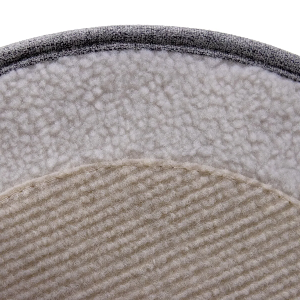 Casa para gatos con pelota de juego, 38 x 38 cm, plegable, con tabla para rascar y cojín de peluche, color gris