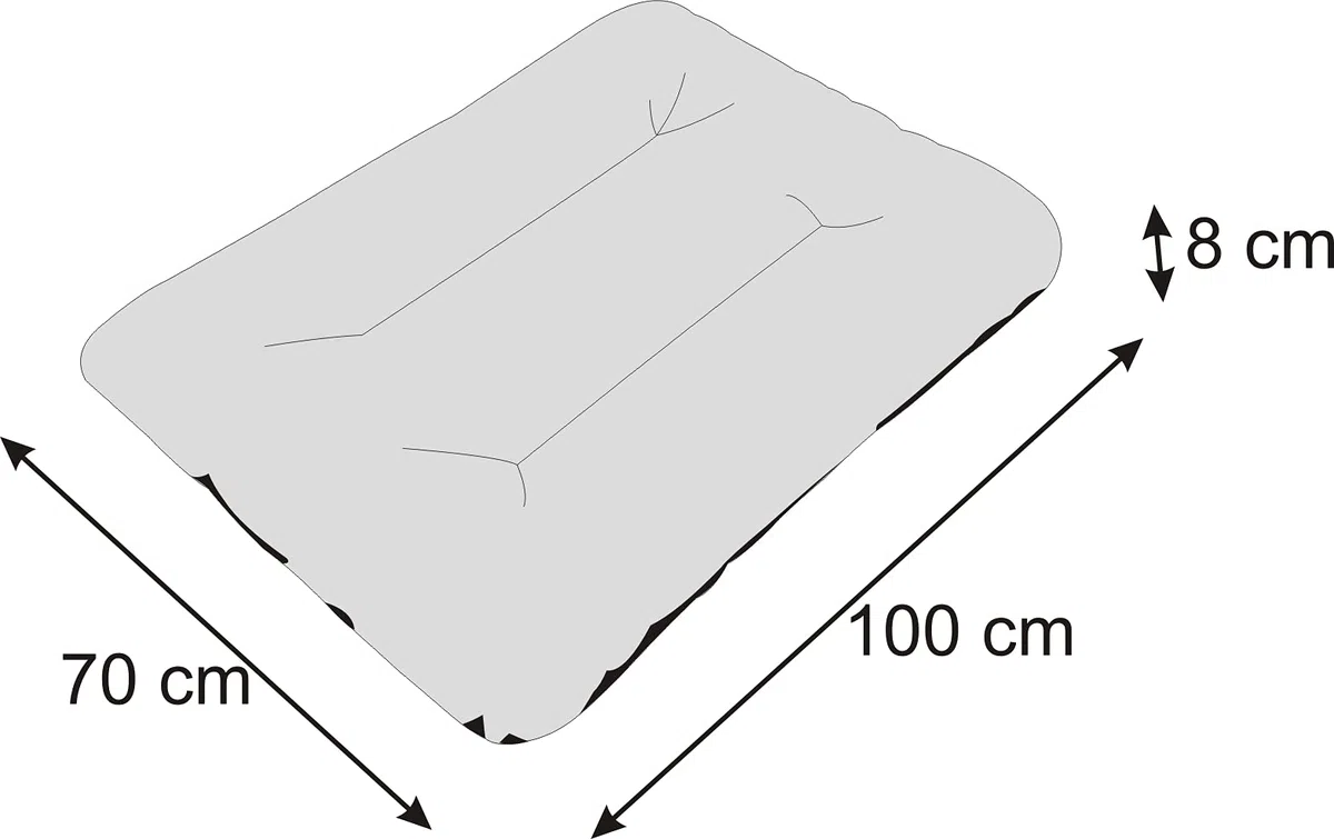 PillowPrim Colchón para perros, sofá para perros, cojín para perros, colchón para perros, cama para mascotas, cama suave, cojín R2-100 x 70 cm, patas beige