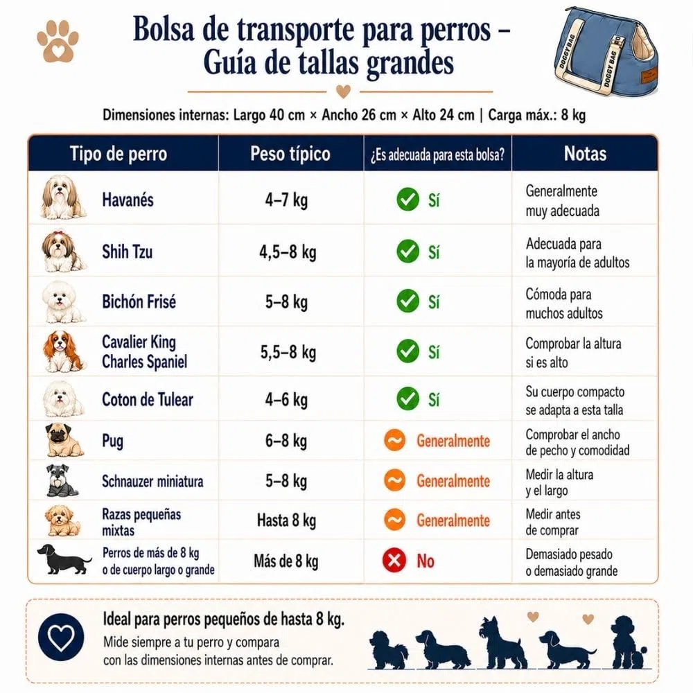 Bolsa transportadora para Perros pequeños con Cama de Viaje | Tails of Glory: transportín para perros y gatos, cómodo para viajes y desplazamientos diarios.