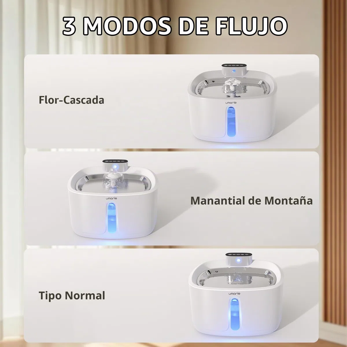 Fuente para Gatos Sin Cable con Sensor de Movimiento - 7 Filtros + 3 Esponjas - 3,2L Ultra Silenciosa (25 dB) Bebedero Gatos y Perros pequeños, Inalambrico, Batería Recargable 4000 mAh