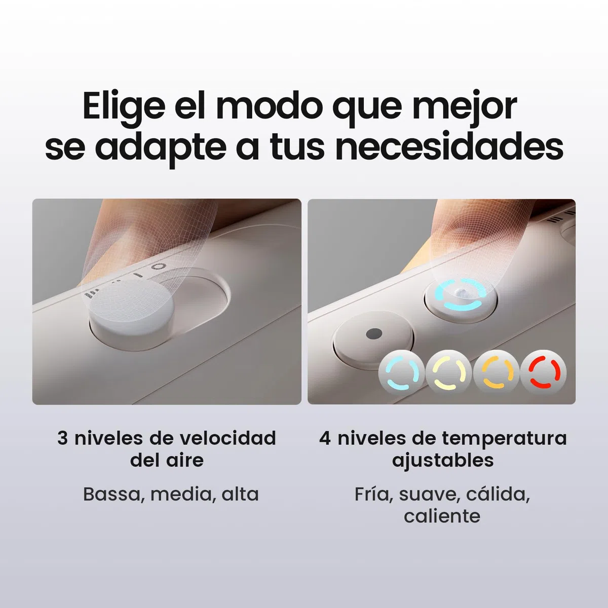 JirPet Secador para Perros con Soporte para Cuello, Secador Profesional de bajo Ruido, portátil con 75 m/s, Manos Libres con Soporte para Cuello, 3 velocidades y 4 temperaturas, para peluquería