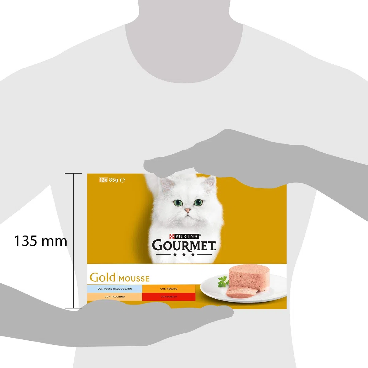 Gourmet Purina Gold - Comida Húmeda para Gato Pack de 12 x 8 x 85g (96 conservas)