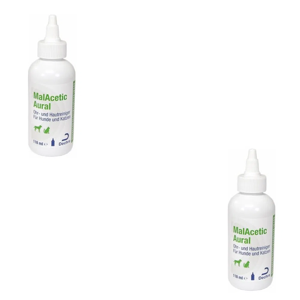 Dechra Albrecht MalAcetic Aural para Perros y Gatos, Cuidado de Orejas y Piel, 2 x 118 ml