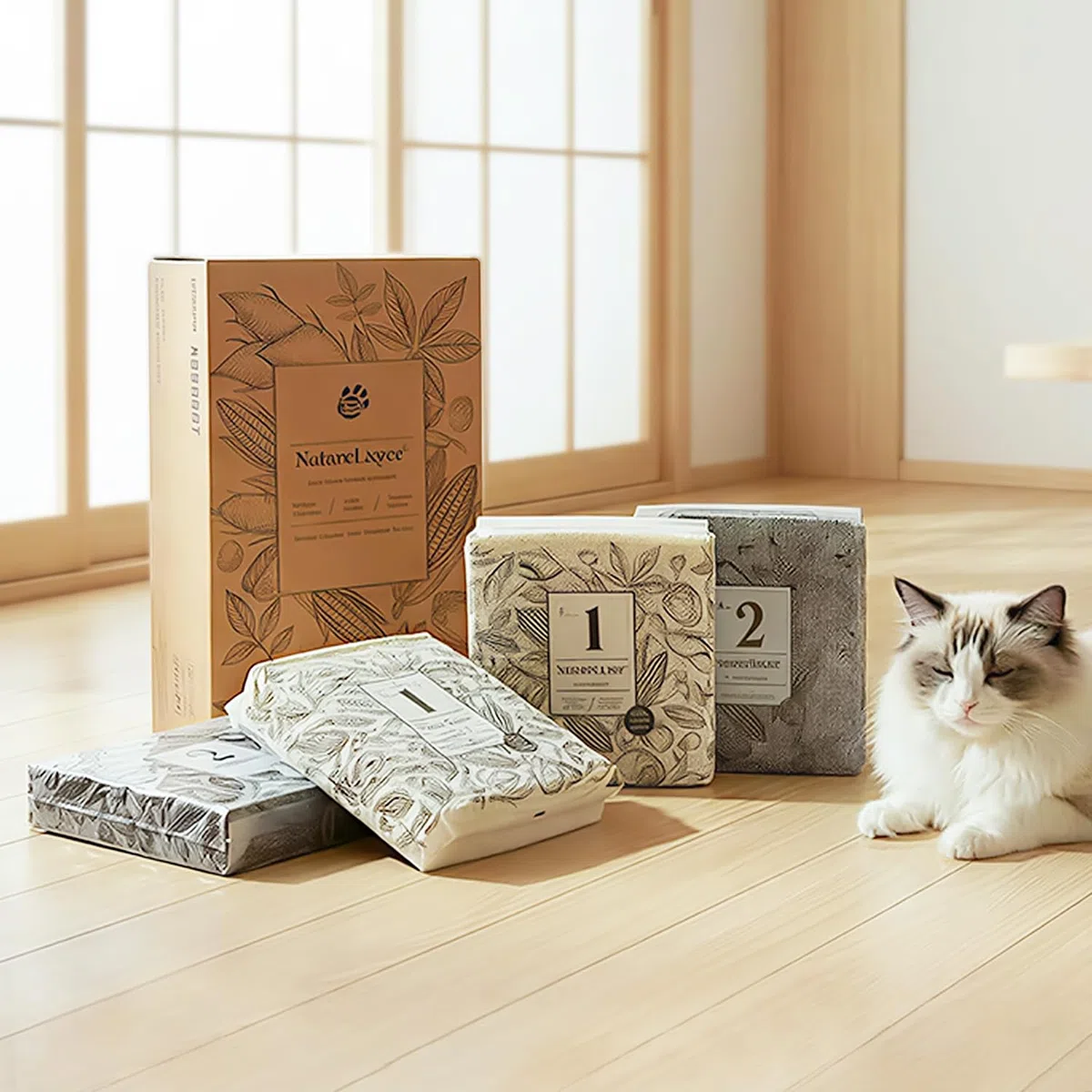 PAWZ Road Arena para gatos de 8 kg, 2 mandiocas + 2 carbón bentonita, 4 bolsas | Método científico de 2 capas, máximo control de olores y formación de grumos, 99,9% libre de polvo