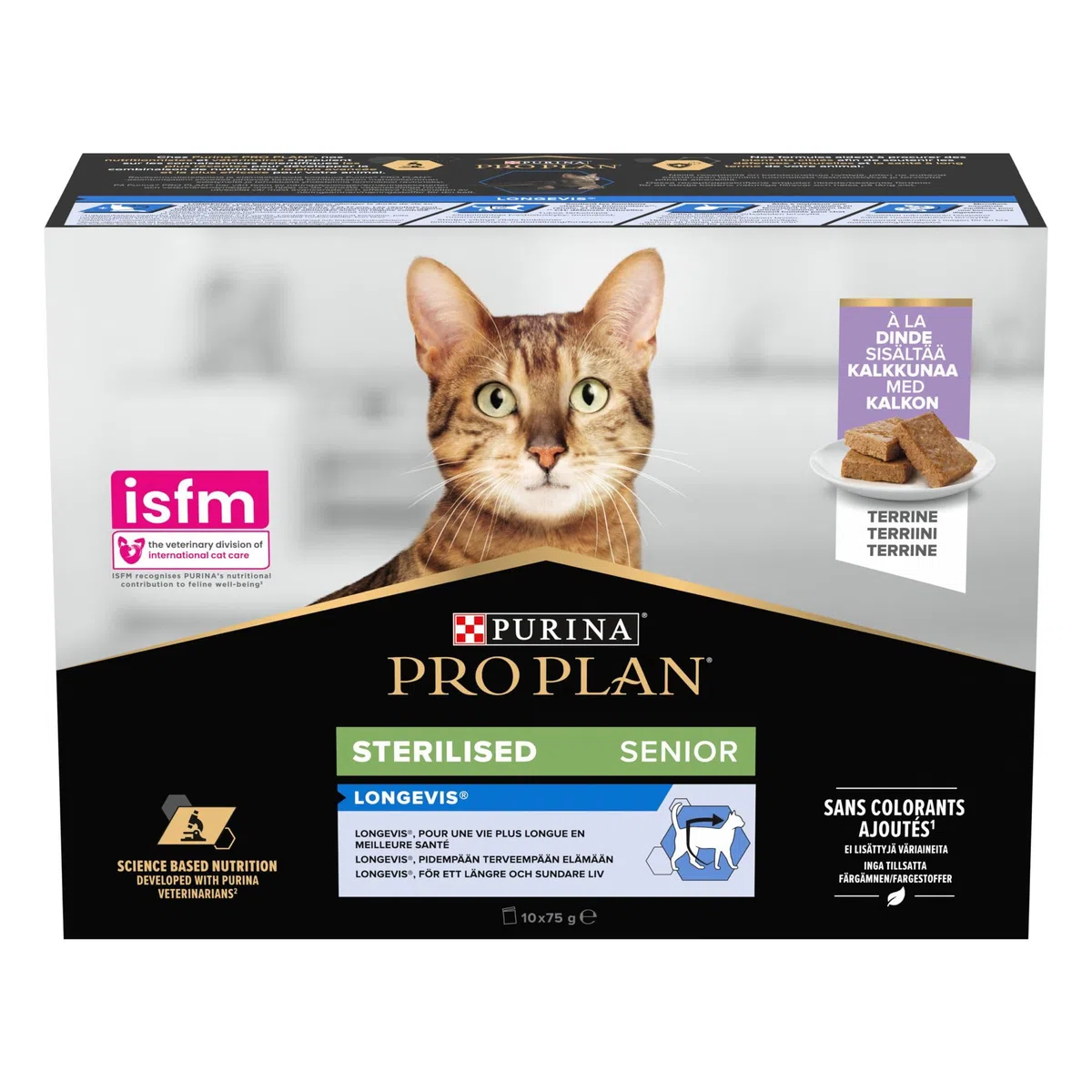 Purina Pro Plan Comida Húmeda para Gato Esterilizado Adulto Pack surtido, 4 packs de 10 sobres de 85g