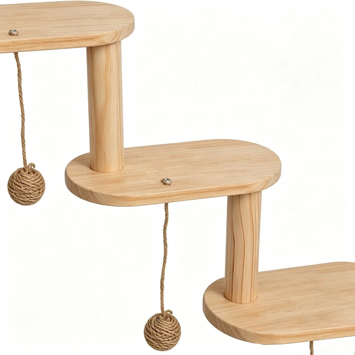 Escalera de Pared para Gatos, 5 Peldaños, Rascador de Sisal
