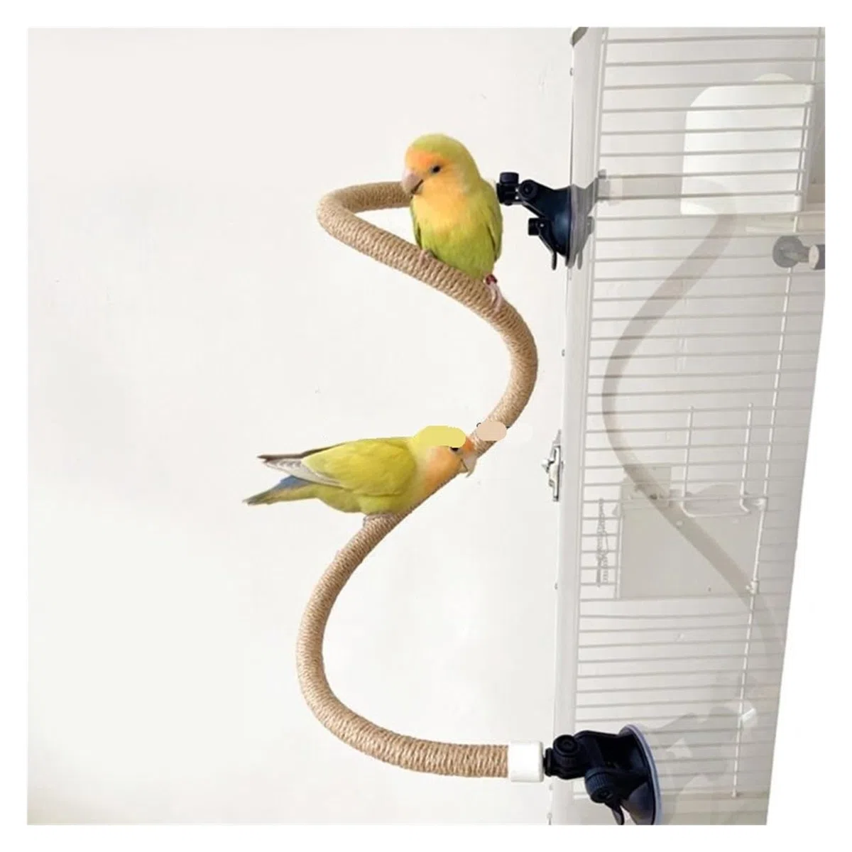 Posadero para Loros Percha de Cuerda cáñamo for Jaula pájaros, Soporte Escalada for Loros, Percha for enriquecimiento Ambiental, Parque Entrenamiento portátil for Aves