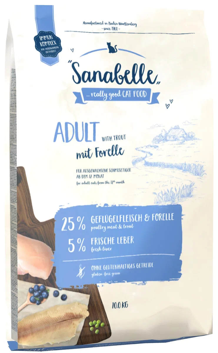 Sanabelle Adult con Trucha | Alimento seco para gatos adultos (a partir de 12 meses) | 1 x 10 kg