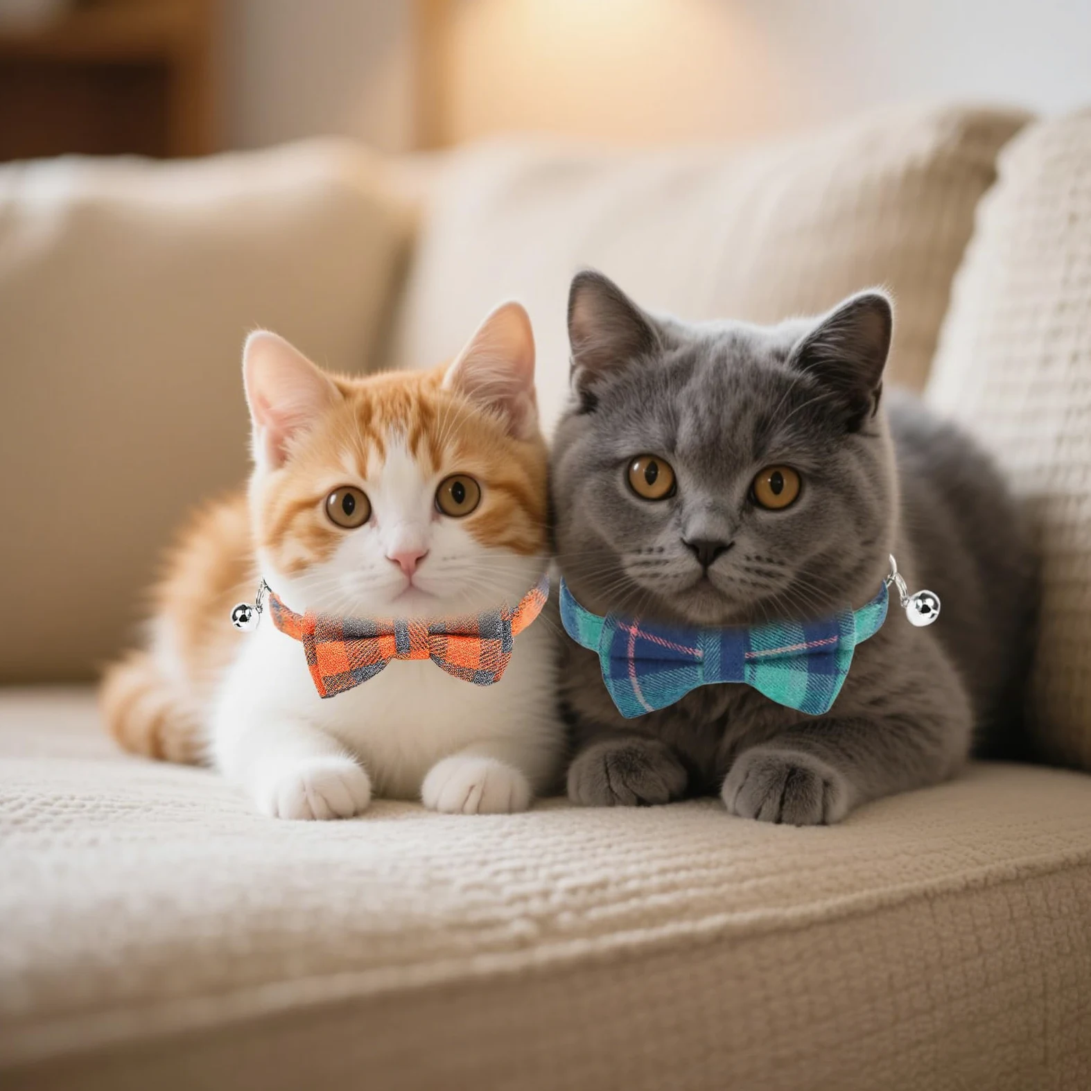 10 collares de gato con pajarita y campana, collares extraíbles para gatos, gatitos y cachorros