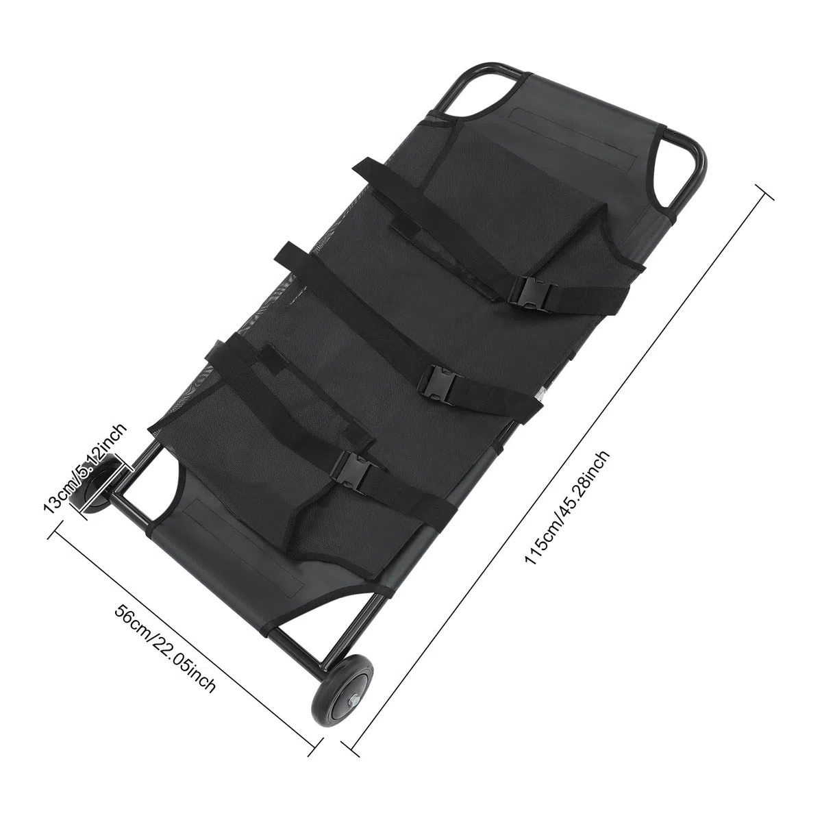 Transportín plegable para perros de hasta 120 kg, 115 x 56 x 13 cm, con ruedas silenciosas, arnés de emergencia plegable para emergencias, viajes, perros grandes