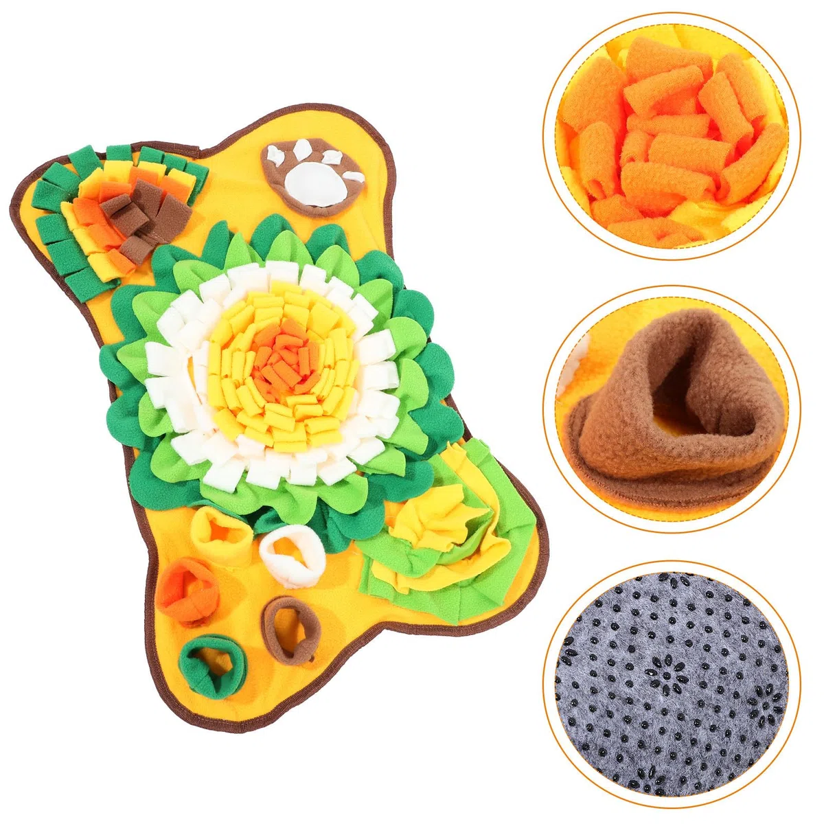 GALPADA Alfombrilla Olfativa Adecuado para Entrenamiento Olfativo para Perros en Forma de Hueso, Esterilla Interactiva de Forrajeo de Algodón y Juego de Búsqueda de Comida