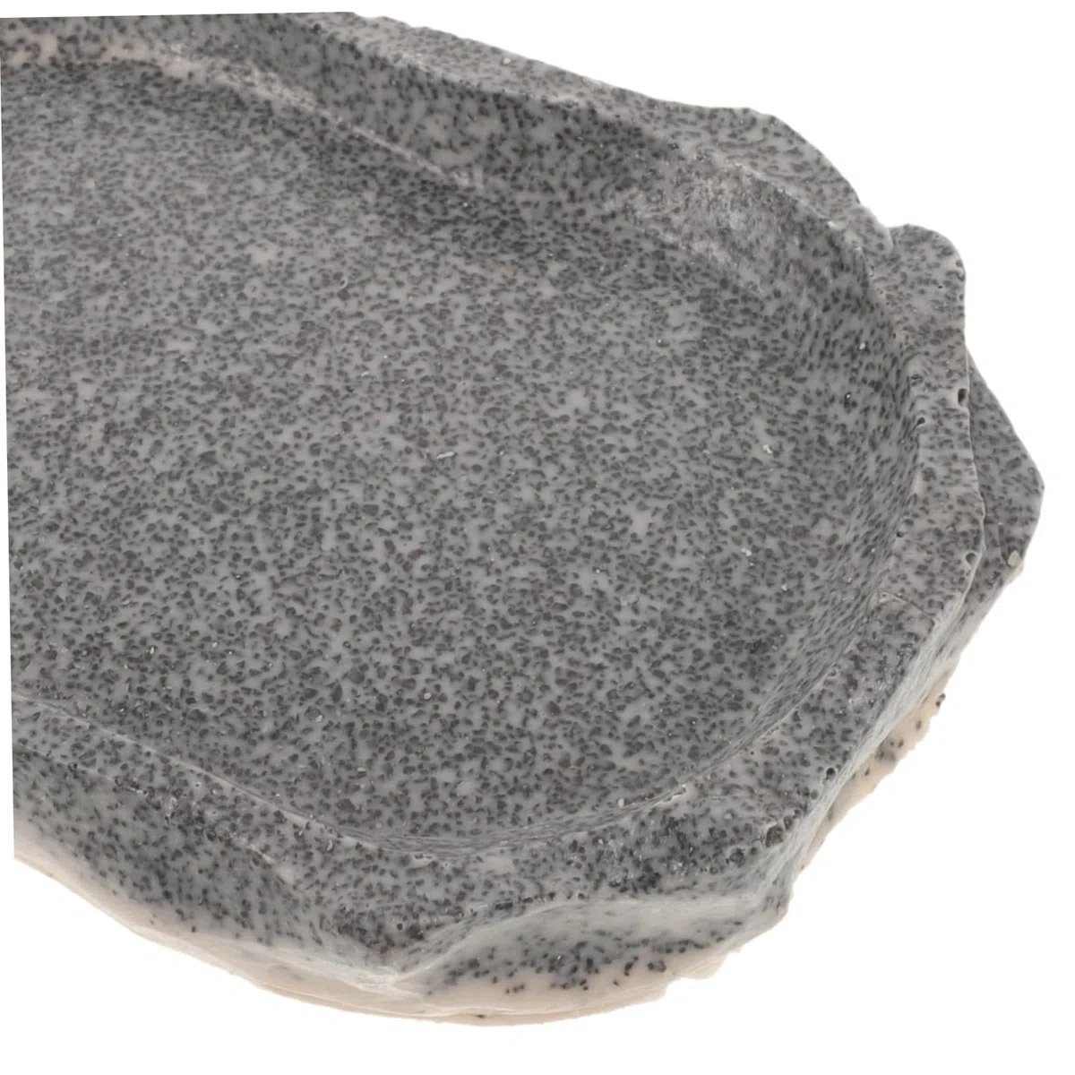 Sosoport 5piezas Tazón De Resina para Reptiles Alimentador De Comida y Agua Plato Duradero para Lagartos Gecko Dragón Barbudo y Tortugas Diseño De Roca Natural Fácil De Limpiar