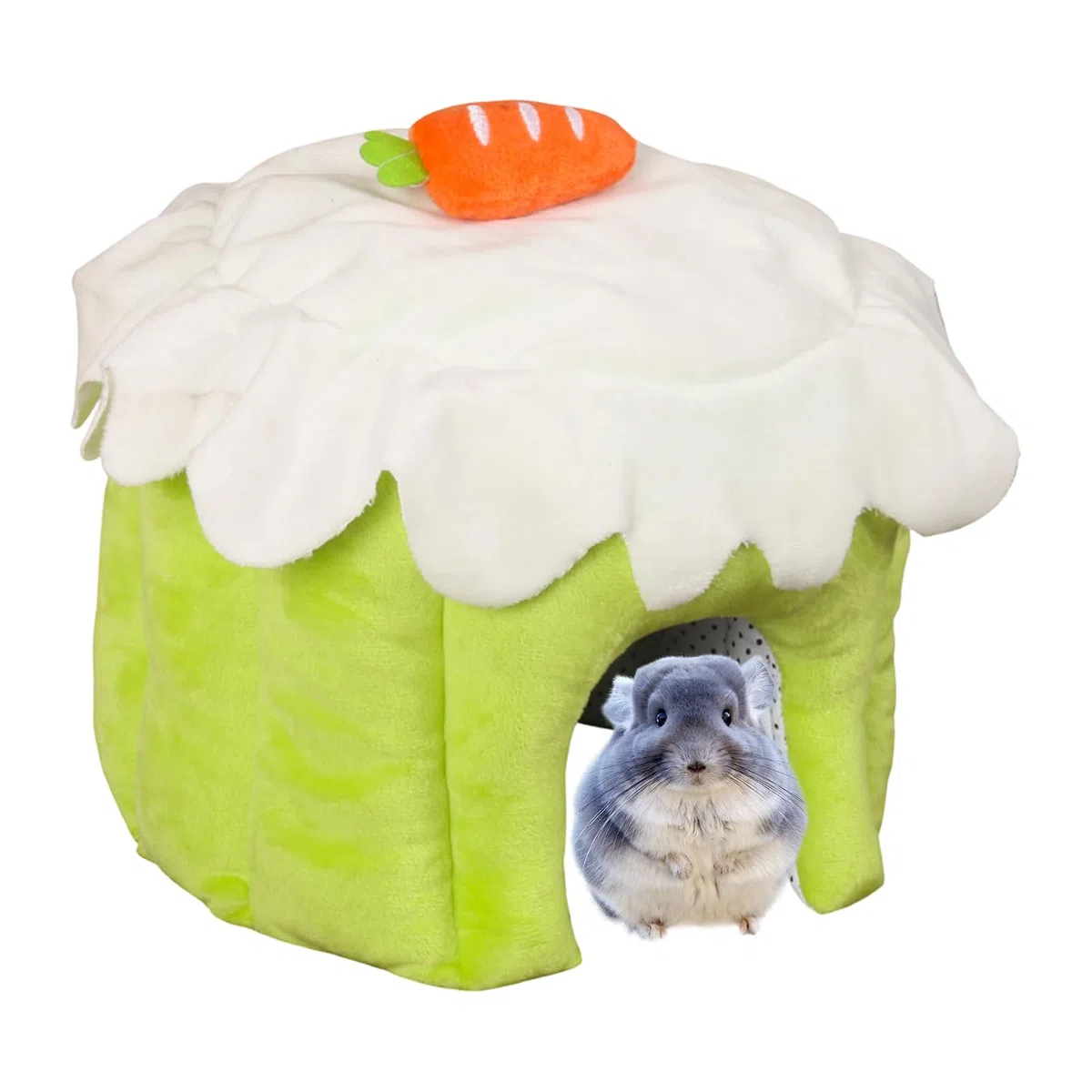 Cama para Conejos Colgante con Forma de Pastel y Cálido | Casa Para Mascotas Sin Fondo para Hámster Conejo Hurón Ardilla Voladora y Roedores Pequeños
