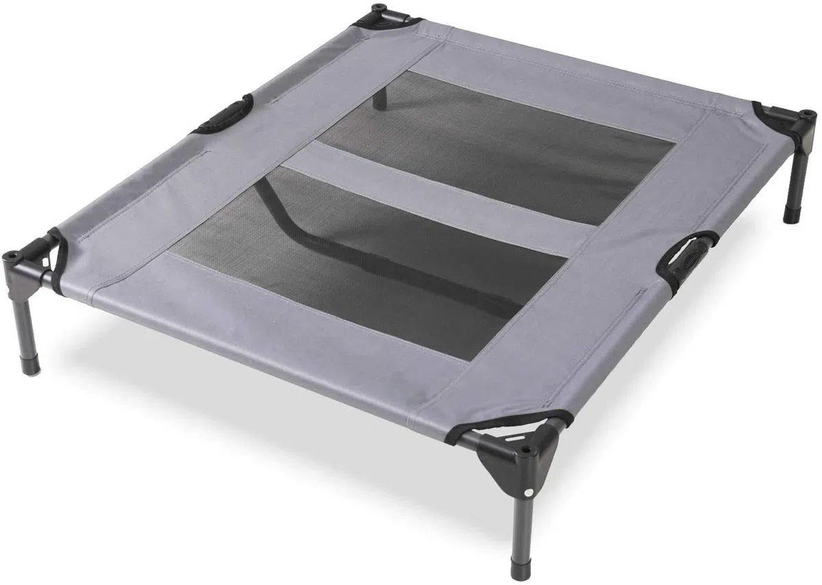 PawfectPals Cama elevada para mascotas para interiores y exteriores con pantalla desmontable (grande)