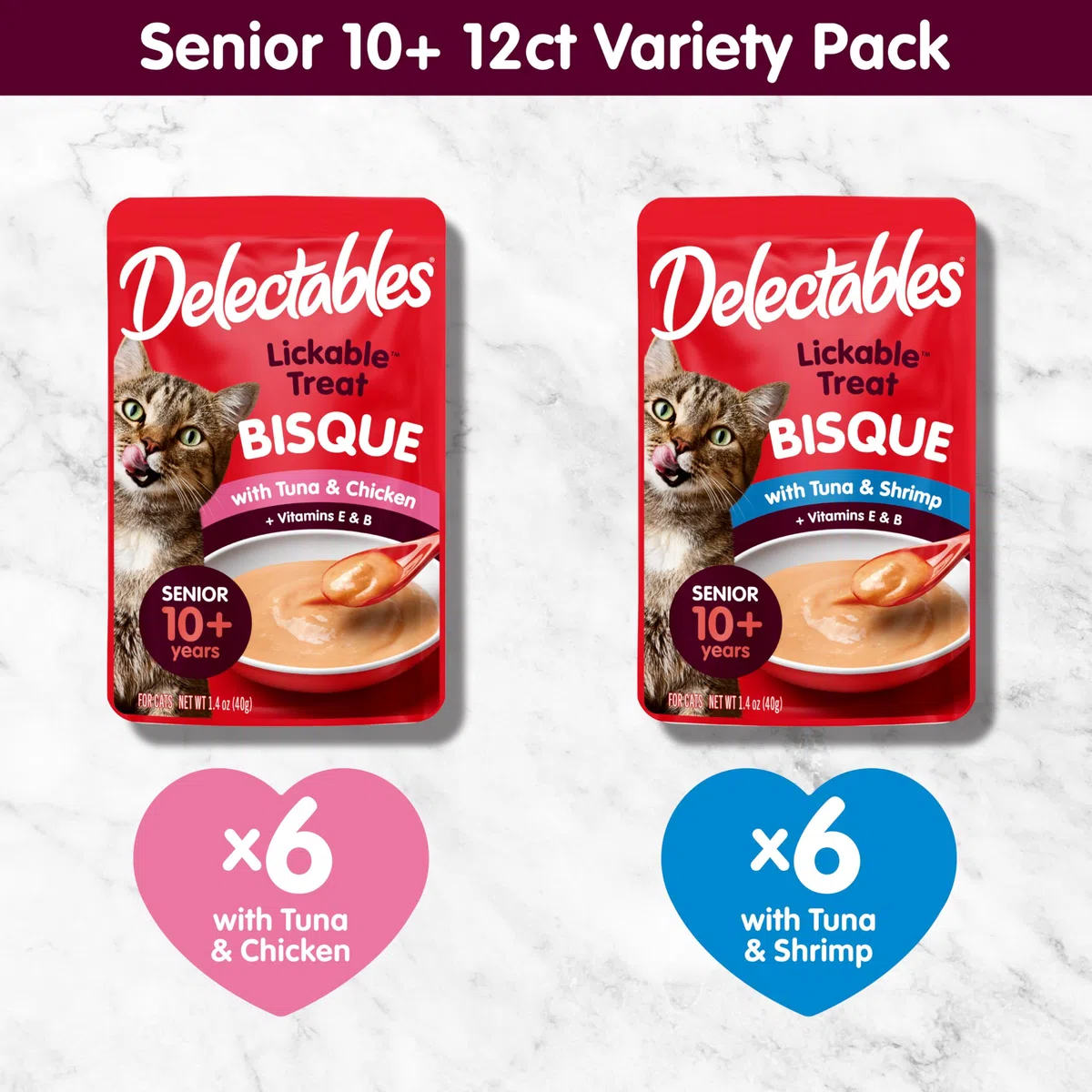 Hartz Delectables Bisque Senior Variety - Tratar para Gatos (12 Puntos)