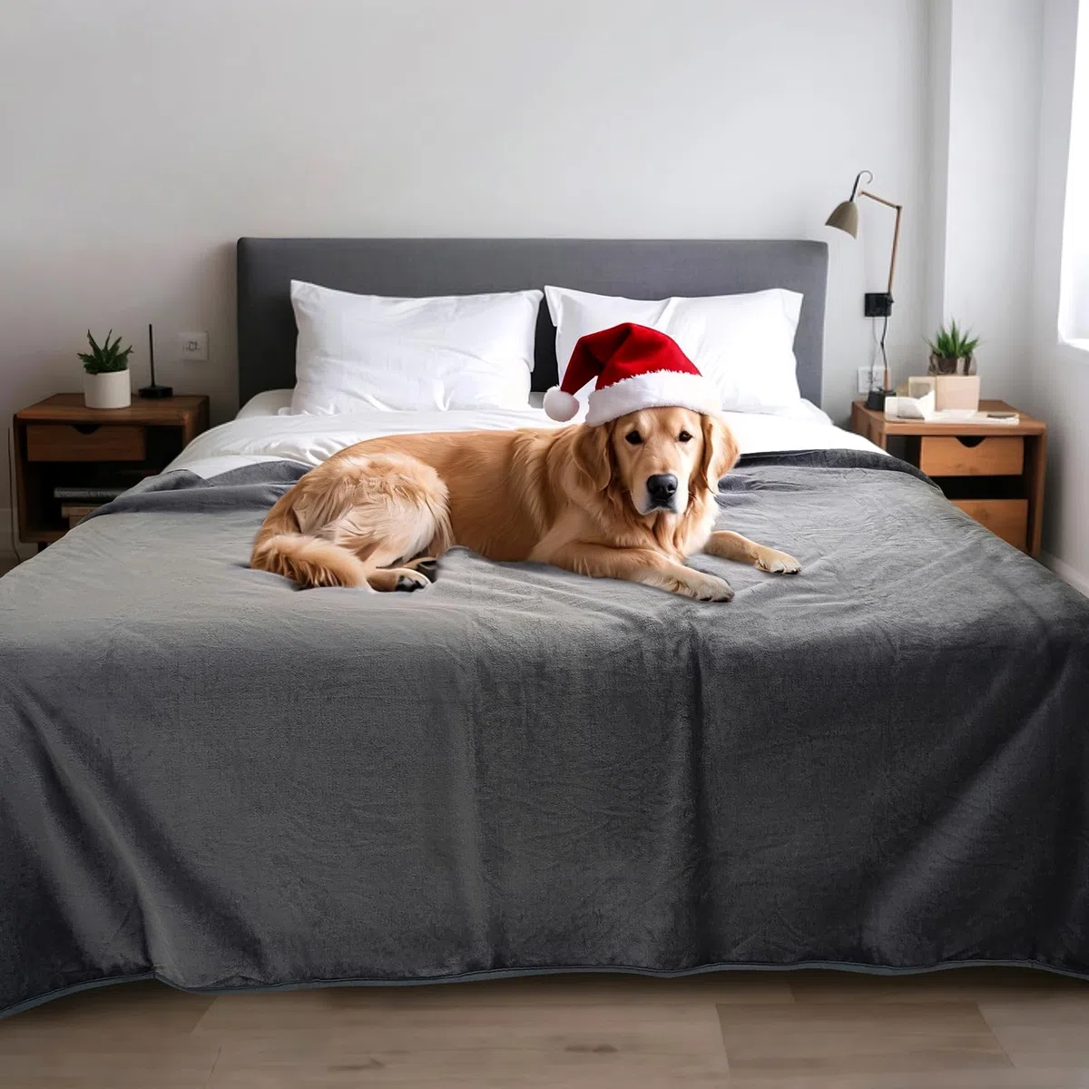 Manta impermeable para perros, manta para amantes, manta impermeable para la intimidad en la cama, funda protectora reversible de forro polar Sherpa para perros pequeños, medianos y grandes