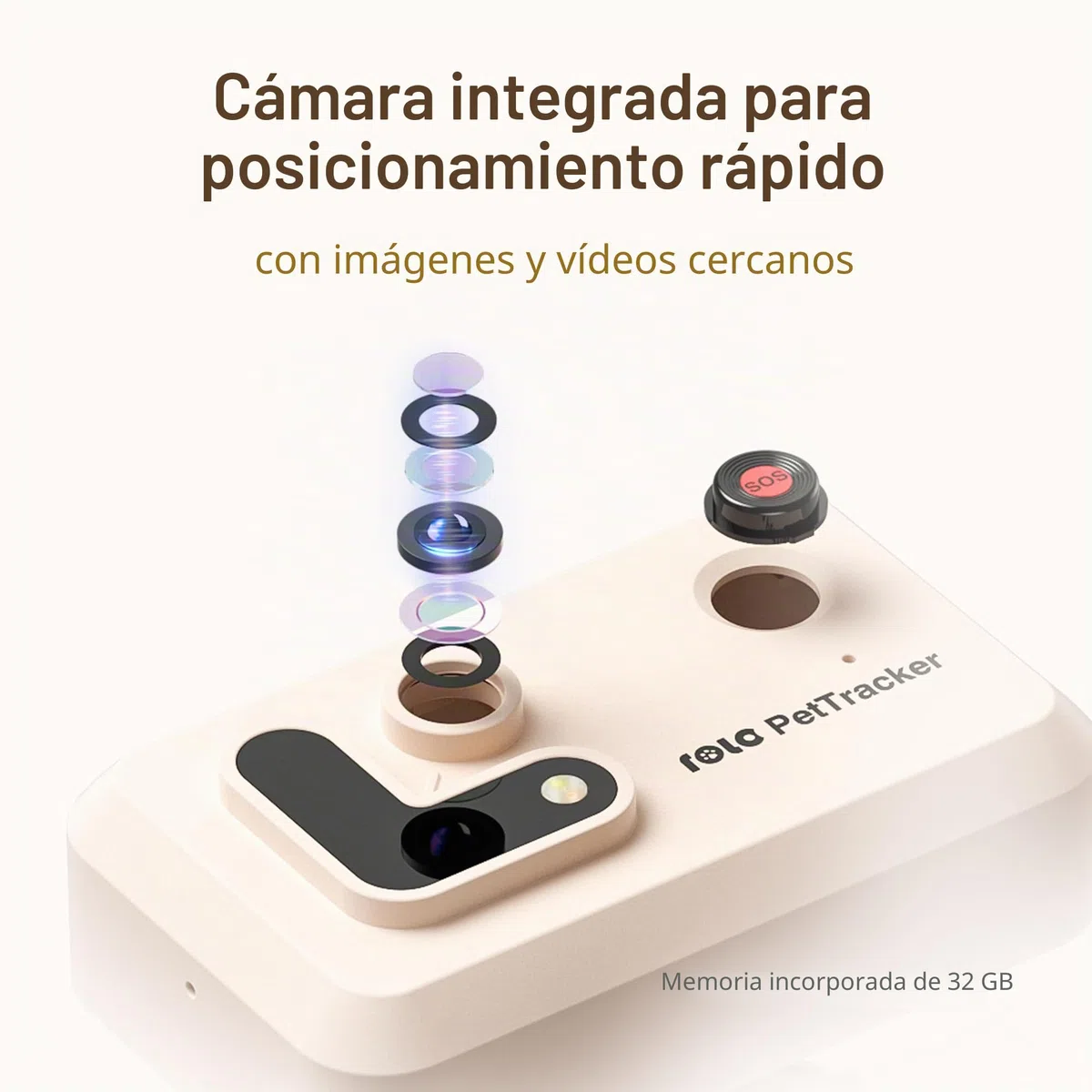 Enabot EBO ROLA PetTracker | GPS para Perros - Localizador para Perros con GPS - Rastreador de Actividad - Color Amarillo