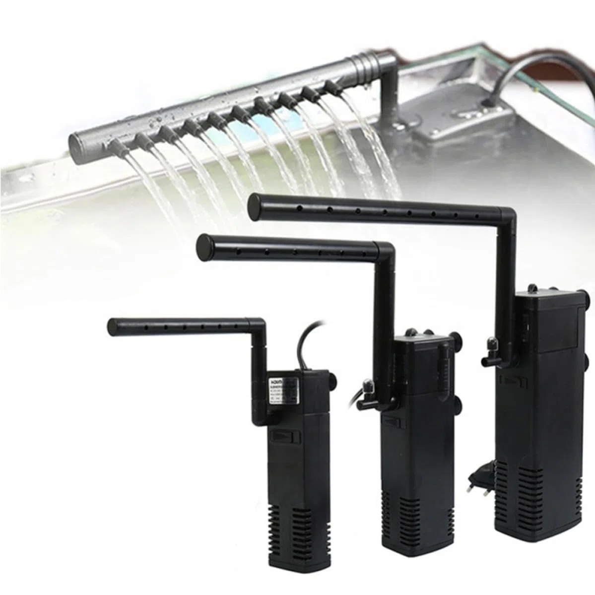 Bomba de Filtro Sumergible para Acuario 22w 1000l/h Negra ABS