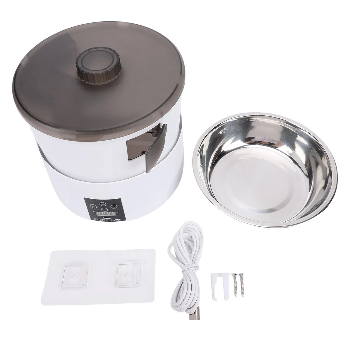 Zerodis Cat Daily Goods Dispensador de Alimentos para Mascotas Temporizado de Plástico con Control Remoto Capacidad de 4L para Gatos y Perros Alimentador Automático para Gatos