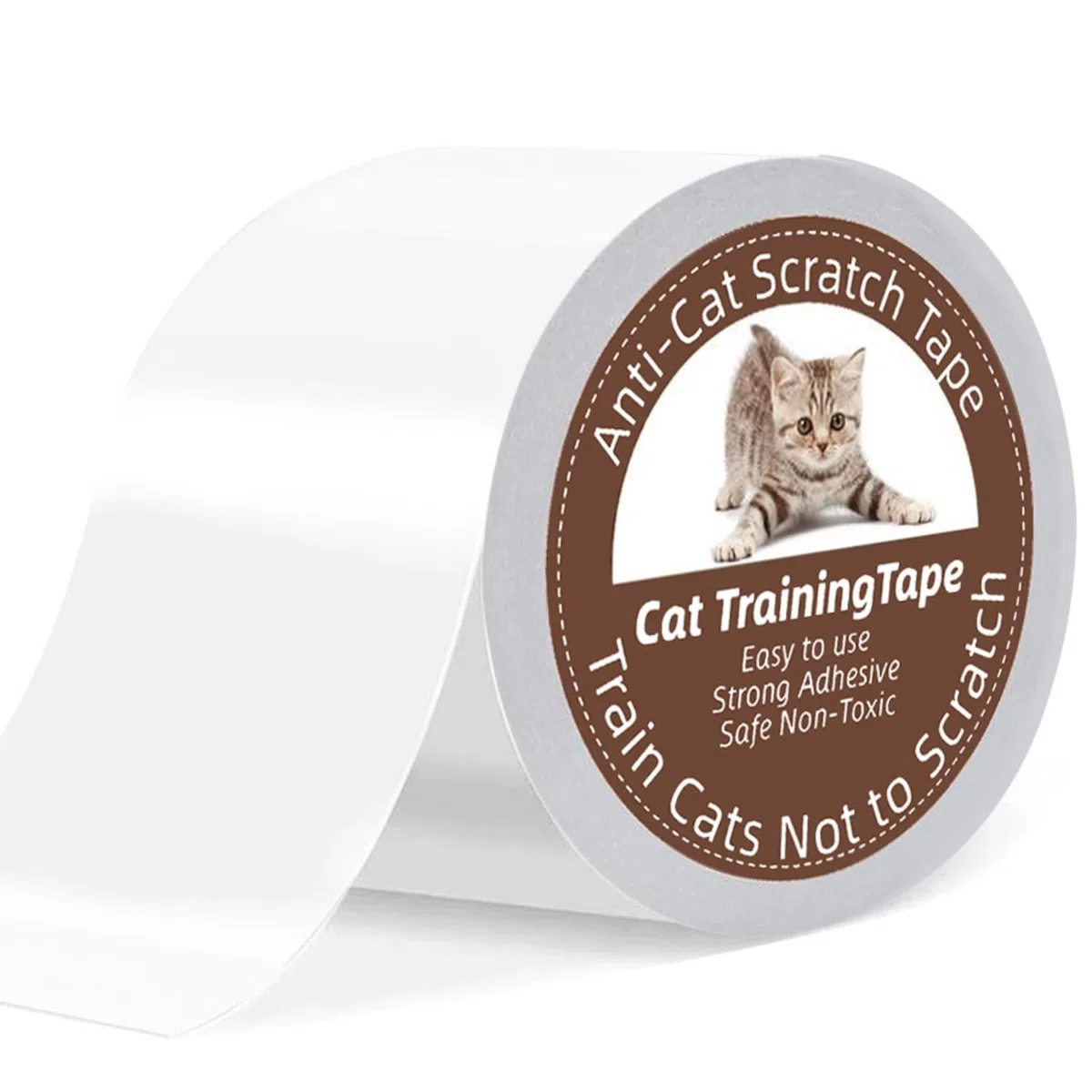 Cinta adhesiva para gatos de 4 pulgadas x 20 yardas, protector de muebles para sofá, 100% transparente de doble cara anti arañazos para gatos