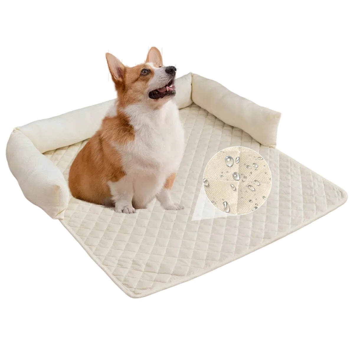 PETCUTE Sofá para Perros Grande y Mediano,Protección para Sofá,Antiestres Cama para Perro de Felpa Suave,Lavable Cojín para Sofá para Mascotas,Colchón para Perros con Fondo Antideslizante,75 * 120cm