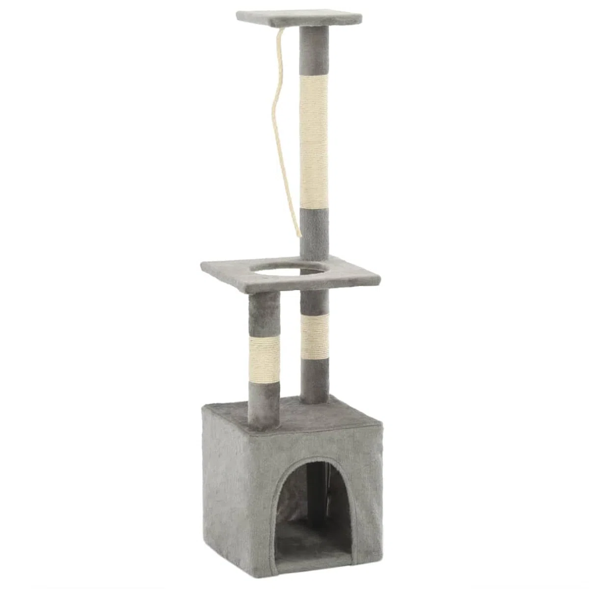 ShGaxin Rascador para Gatos con Postes rascadores de sisal, Arbol para Gatos, Gatos Accesorios, Arranhador para Gatos, Arbol Rascador Gatos, 109 cm Gris