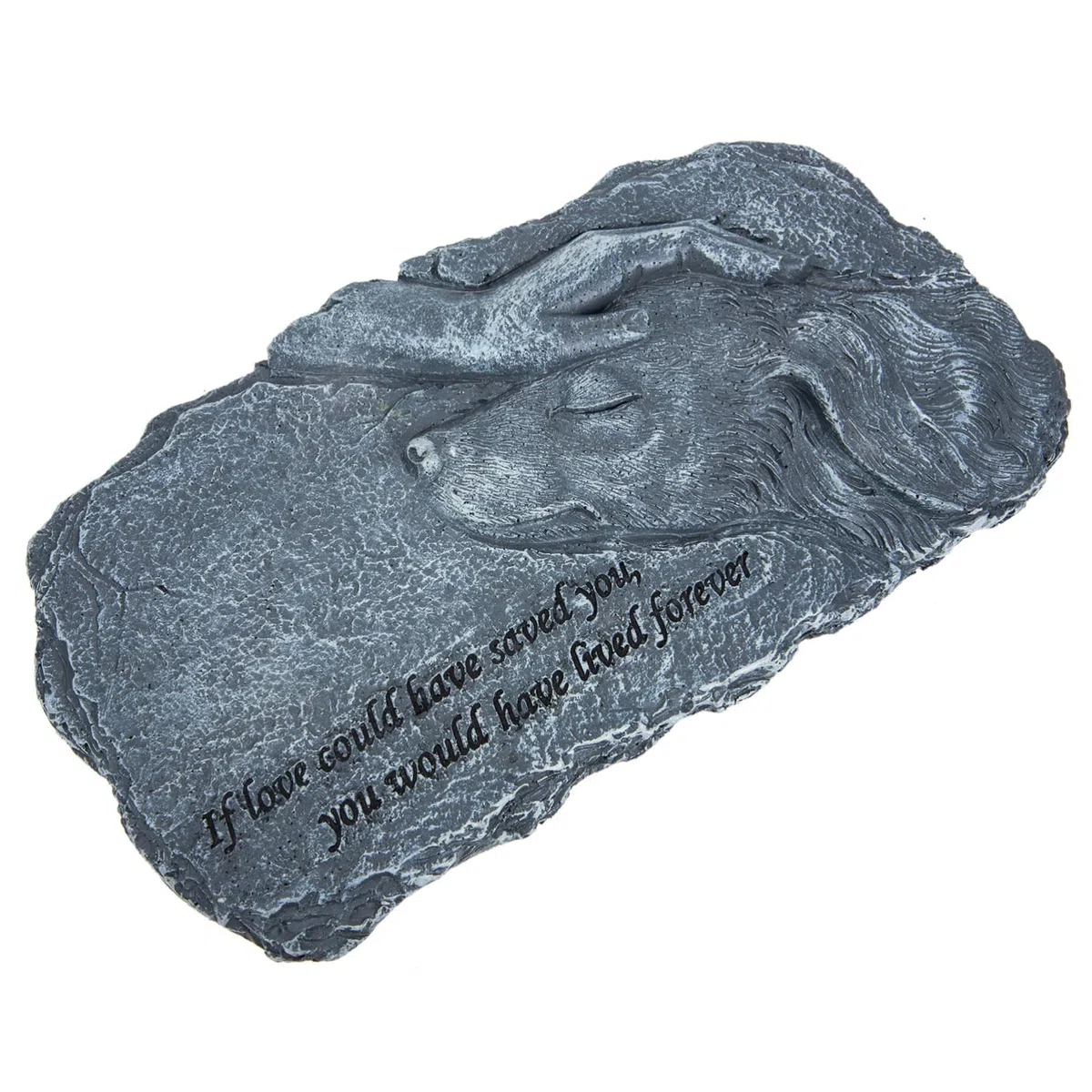 Lápida de Ángel Piedra Conmemorativa y Estable para Mascotas de Resina para Homenaje Hogar o Jardín