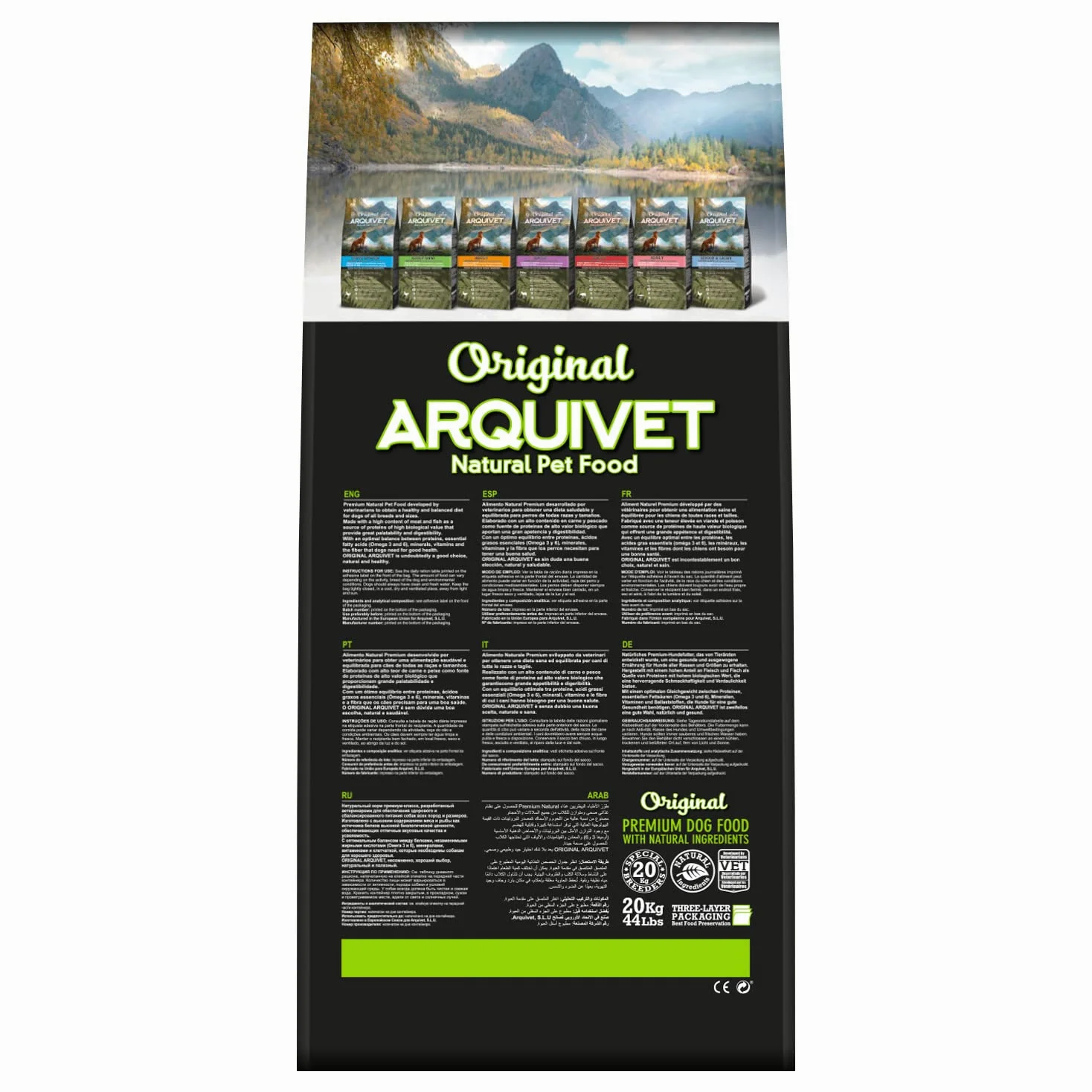 | Alimento completo Arquivet Original Puppy Junior Pollo y Arroz para perros cachorros de todas las razas.