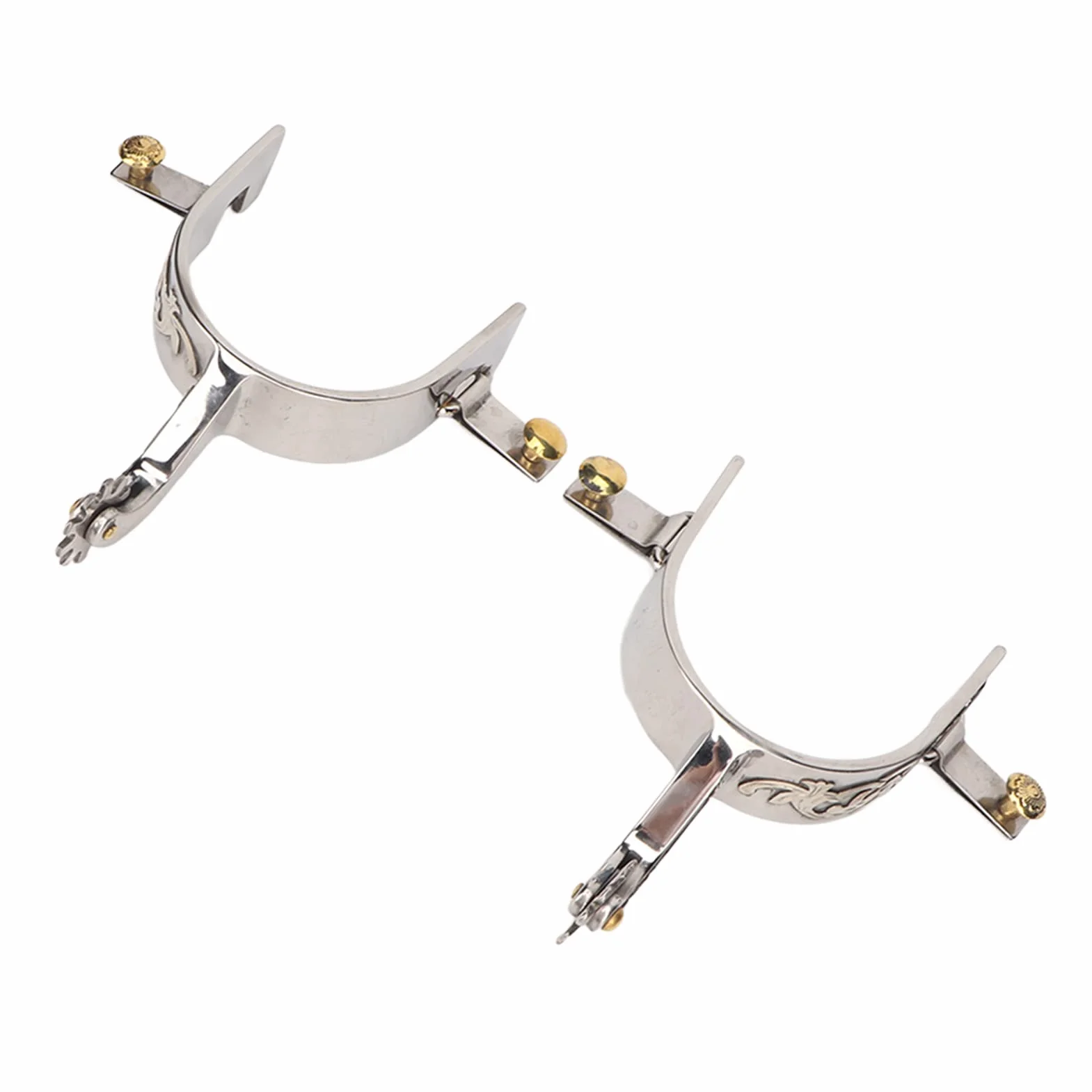 Espuelas de Vaquero de Acero Inoxidable con Engranaje Giratorio para Entusiastas de la Equitación, Juego de 2 Espuelas de Caballo para Equitación de Vaquero Occidental para Hombres